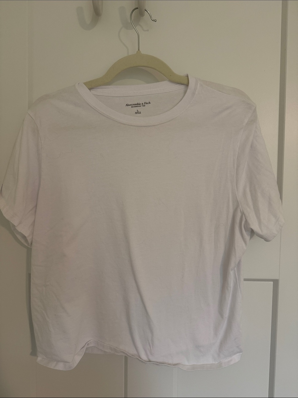 Abercrombie & Fitch White Short Sleeve Crew Tee